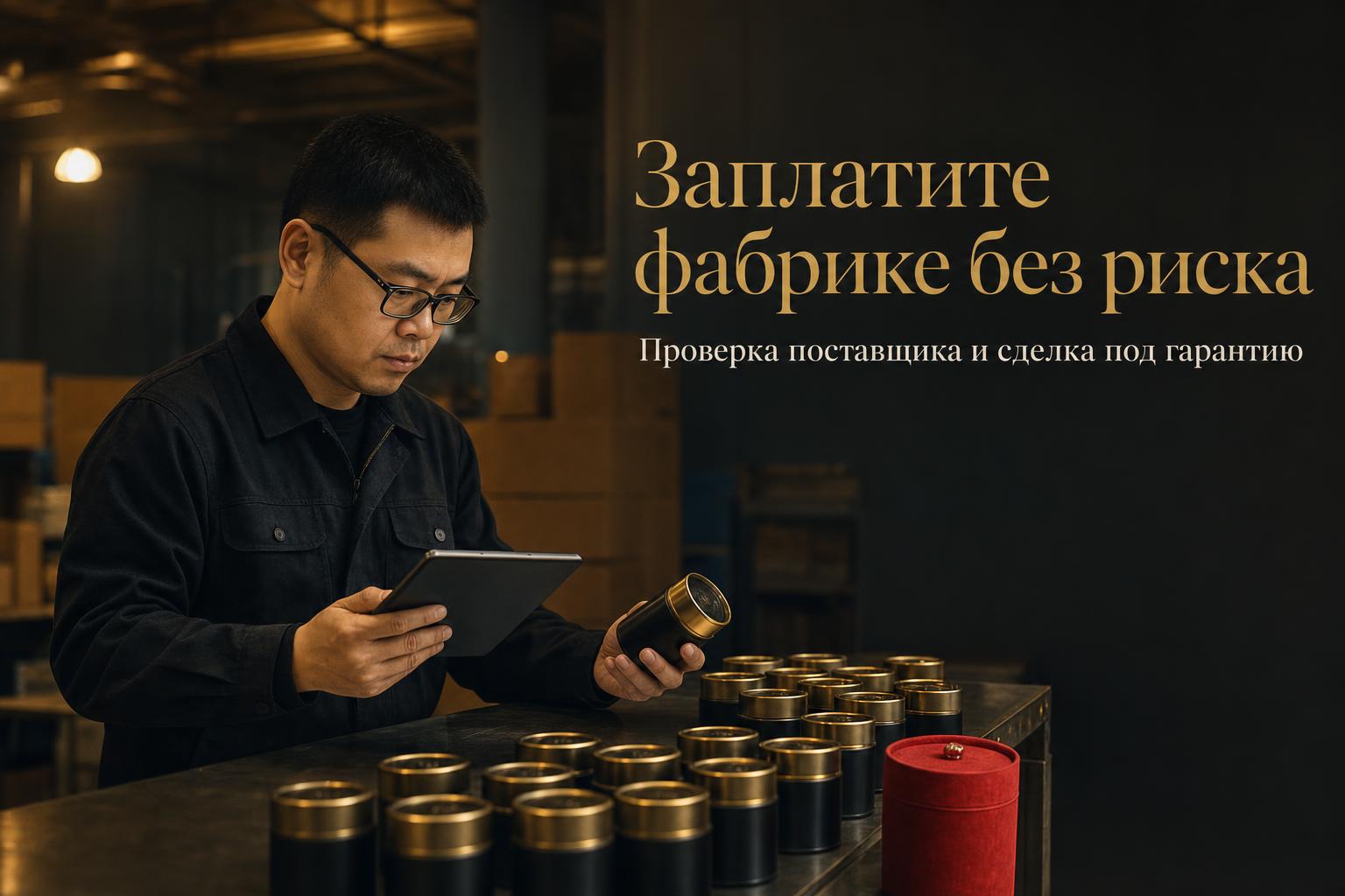 Инспектор проверяет товар на фабрике
